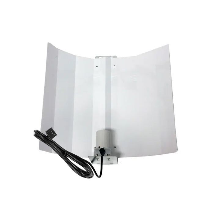 White Batwing Reflector With Lamp Socket